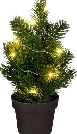 Intratuin Mica Decorations Mini-Weihnachtsbaum Ivo mit Schnee D 7,5 H 24 cm| Weihnachtsfiguren & -Objekte