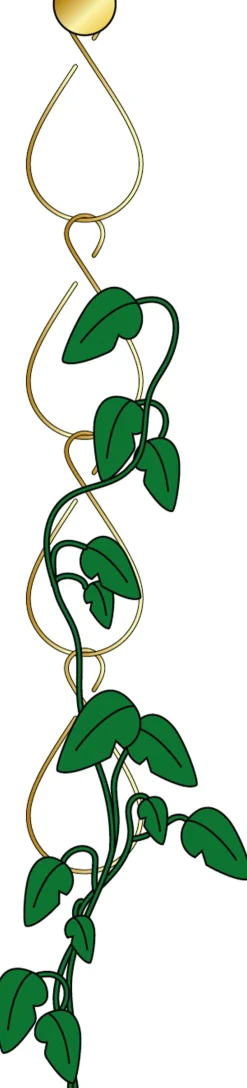 Intratuin Mica Decorations Pflanzenstütze Tropfen gold D 15 H 30 cm| Blumenampeln & Pflanzenhalter|Haken & Bügel