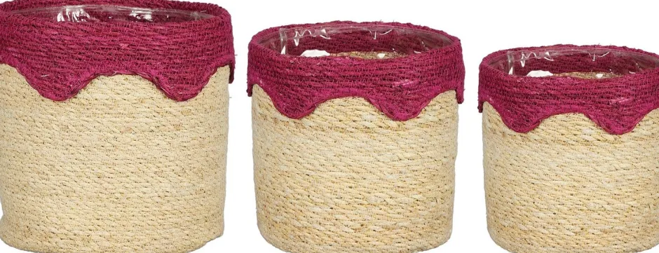 Intratuin Mica Decorations Pflanzkorb Ella rosa D 18 H 18 cm| Pflanzkörbe|Pflanzkörbe