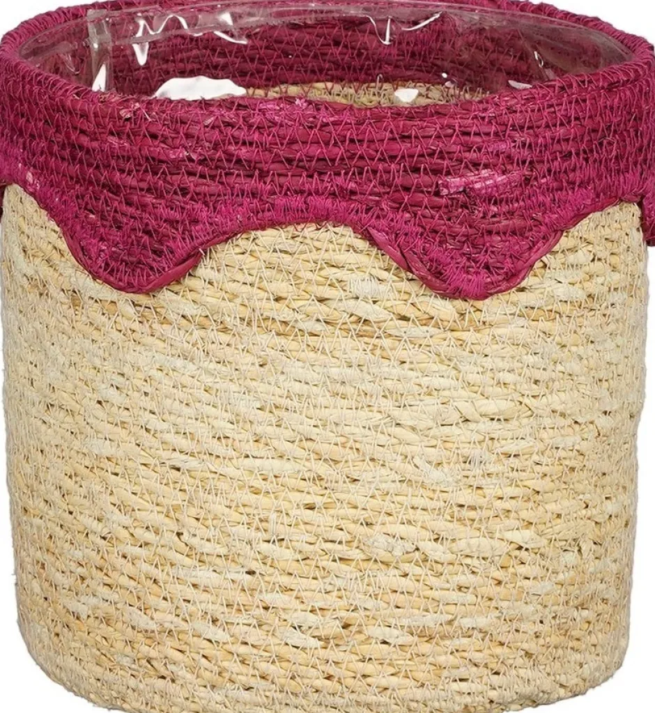 Intratuin Mica Decorations Pflanzkorb Ella rosa D 16 H 16 cm| Pflanzkörbe|Pflanzkörbe