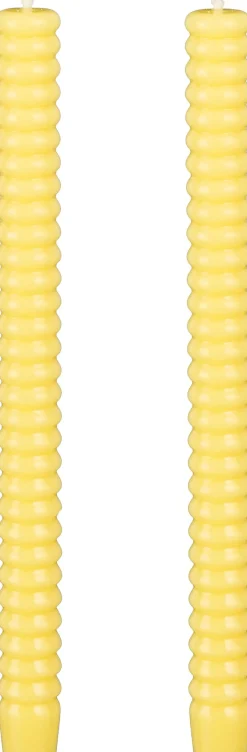 Intratuin Mica Decorations Stabkerzen Twist gelb 8,5 Std. 2 St.| Teelichter