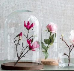 Intratuin Mica Decorations Teller für Glasglocke Hella Holz dunkel D 23,5 cm H 2 cm| Glasglocken