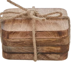 Intratuin Mica Decorations Untersetzer Duko Natur 10 x 10 x 5 cm 4 St.| Tischwäsche|Untersetzer