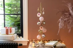 Intratuin Mica Decorations Weihnachtskugelständer schwarz 14 x 14 x 76 cm| Weihnachtskugelständer