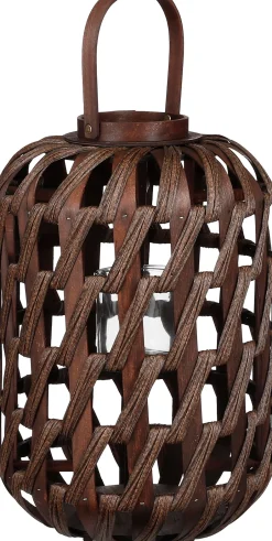 Intratuin Mica Decorations Wichtlicht Helios braun D 31 H 49 cm| Laternen & Windlichter