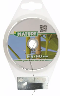 Intratuin Nature Bindedraht verzinkt D 1,2 mm x 50 m| Rankhilfen|Bindematerial