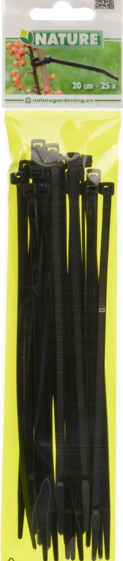 Intratuin Nature Kabelbinder 20 cm schwarz 25 St.| Rankhilfen|Bindematerial