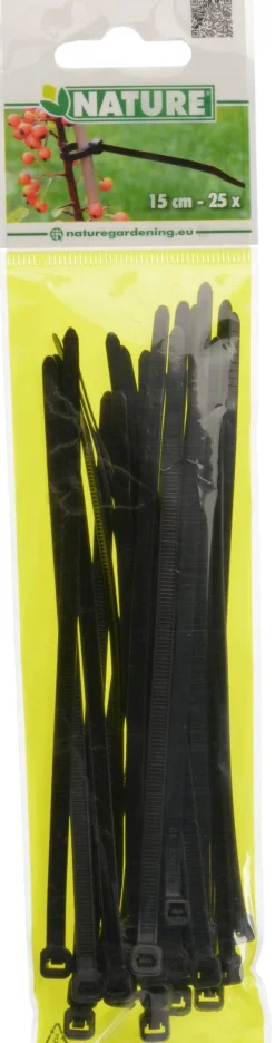 Intratuin Nature Kabelbinder 15 cm schwarz 25 St.| Rankhilfen|Bindematerial