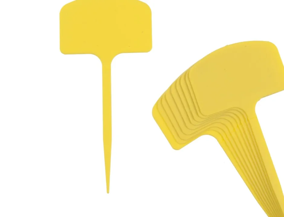 Intratuin Nature Pflanzenschilder 12,5 cm gelb 10 St.| Pflanzenschilder