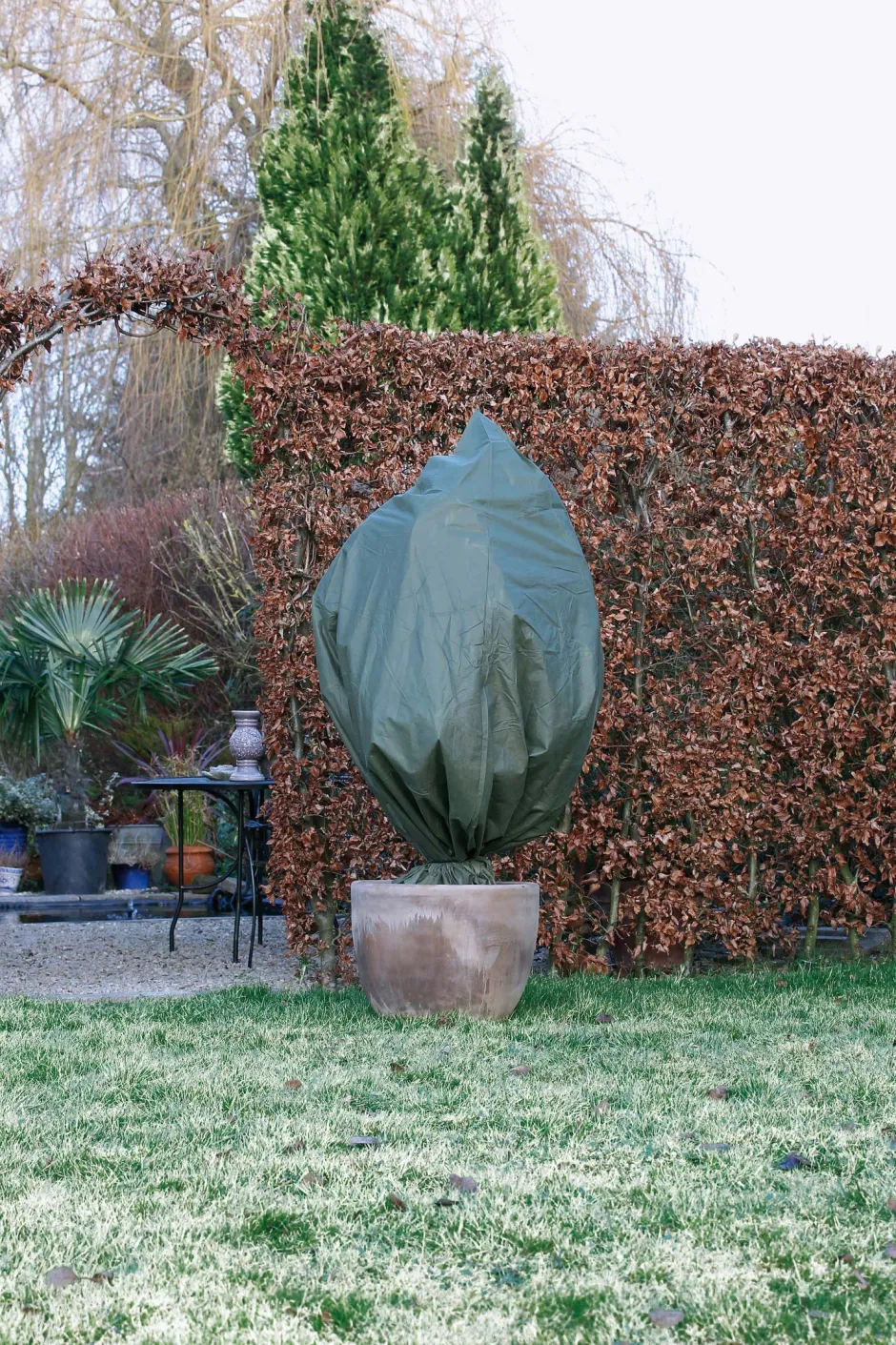 Intratuin Nature Winterschutz-Haube mit Reißverschluss D 150 cm x H 2 m| Pflanzenschutz|Winterschutz