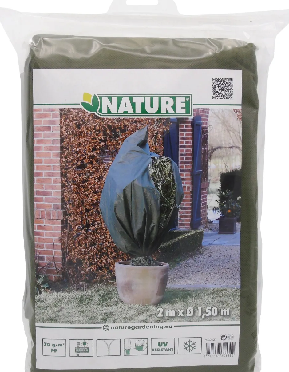 Intratuin Nature Winterschutz-Haube mit Reißverschluss D 150 cm x H 2 m| Pflanzenschutz|Winterschutz