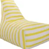 Intratuin Overseas Sitzsack gelb / weiß 85 x 70 x 80 cm| Sitzsäcke