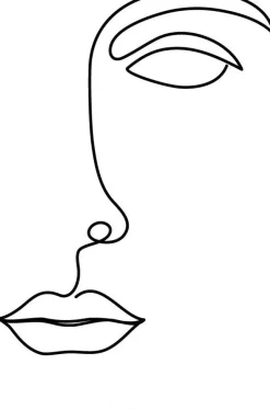 Intratuin PB-Collection Bild Half Face weiß 30 x 40 x 2 cm| Wandbilder & Gemälde