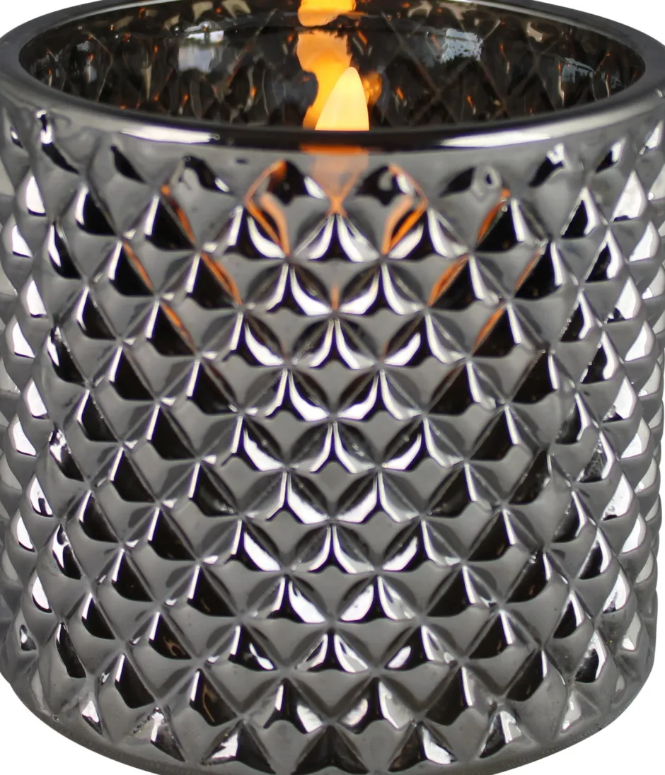 Intratuin Peha Magic LED Kerze im Glas Jacob silber D 8,5 H 8 cm| Led Kerzen