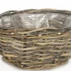 Intratuin Pflanzkorb mit Henkeln grau-braun D 35 cm H 15 cm| Pflanzkörbe|Blumentöpfe & Pflanzgefäße