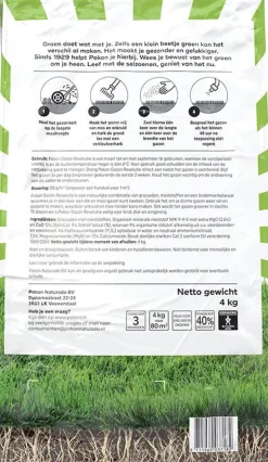 Intratuin Pokon 3-in-1 Rasensamen, Rasendünger & Bodenverbesserer 4 kg| Dünger & Pflege|Rasen- & Blumendünger