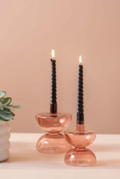 Intratuin PT Living Kerzenständer Diabolo rosa D 10 H 13 cm| Kerzenständer
