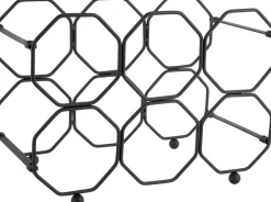 Intratuin PT Living Weinregal Honeycomb schwarz 22 x 31 x 16,5 cm| Wandregale & Hakenleisten