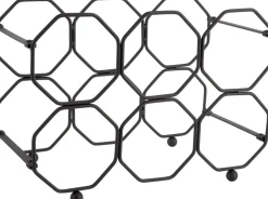 Intratuin PT Living Weinregal Honeycomb schwarz 22 x 31 x 16,5 cm| Wandregale & Hakenleisten