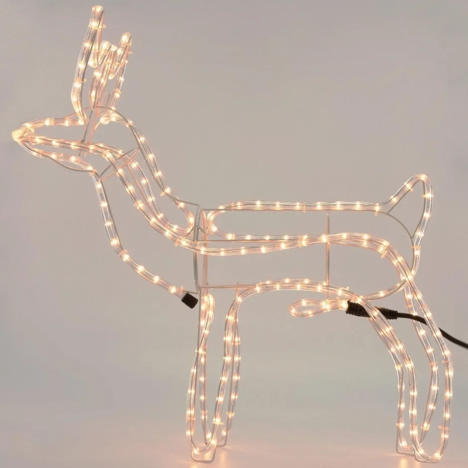 Intratuin Rentier beleuchtet mit 216 LEDs warmweiß 68 x 28 x 61 cm| Weihnachtsfiguren (Außen)