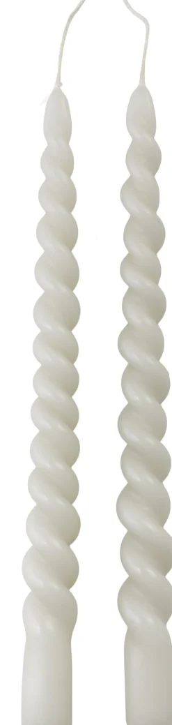 Intratuin Rustik Lys Stabkerzen Swirl grau 8,5 Std. 2 St.| Stabkerzen