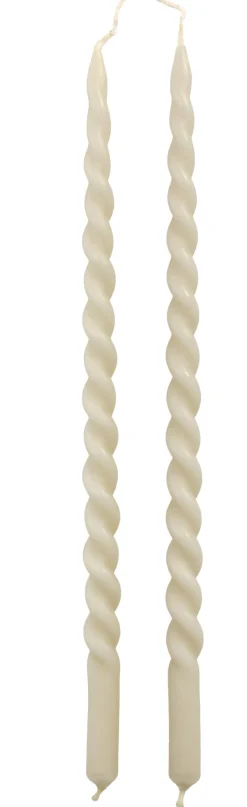 Intratuin Rustik Lys Stabkerzen Swirl grau 4 Std. 2 St.| Stabkerzen