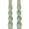 Intratuin Rustik Lys Stabkerzen Twist grün 8,5 Std. 2 St.| Stabkerzen