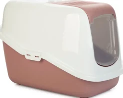Intratuin Savic Katzentoilette Nestor rosa /weiß 56 x 39 x 39 cm| Katzentoiletten & Zubehör