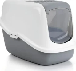 Intratuin Savic Katzentoilette Nestor grau/weiß 56 x 39 x 39 cm| Katzentoiletten & Zubehör