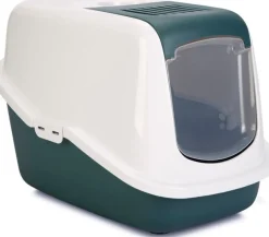 Intratuin Savic Katzentoilette Nestor grün/weiß 56 x 39 x 39 cm| Katzentoiletten & Zubehör