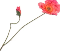 Intratuin Silk-Ka Kunstblume Mohn dunkelrosa 75 cm| Kunstblumen