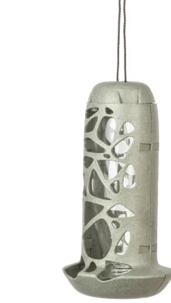 Intratuin Singing Friend Futtersilo Tara grau D 13 H 25 cm| Gartenvögel|Vogelfutterhäuser