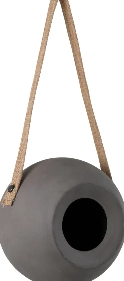 Intratuin Singing Friend Vogelhaus Lisa grau 14 x 13 x 14 cm| Gartenvögel|Vogelfutterhäuser