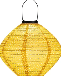 Intratuin Solarleuchte Marrakesh gelb D 29 H 25 cm| Solar Gartenleuchten|Außenleuchten Hängend