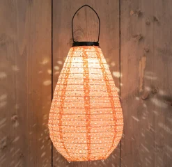 Intratuin Solarleuchte Marrakesh rosa D 20 H 29 cm| Solar Gartenleuchten|Außenleuchten Hängend