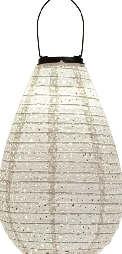 Intratuin Solarleuchte Marrakesh weiß D 20 H 29 cm| Solar Gartenleuchten|Außenleuchten Hängend