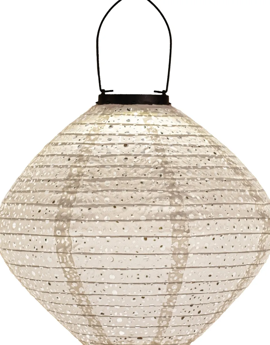 Intratuin Solarleuchte Marrakesh weiß D 29 H 25 cm| Solar Gartenleuchten