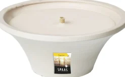 Intratuin Spaas Citronella-Kerze Ginger Love weiß 9 Std. D 17,5 H 7,5 cm| Kerzen Im Glas|Citronella-Kerzen
