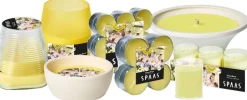 Intratuin Spaas Citronella-Kerze Lemon Breeze gelb 45 Std. D 9 H 9,8 cm| Kerzen Im Glas|Citronella-Kerzen