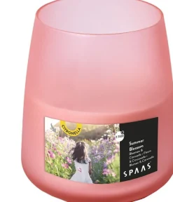 Intratuin Spaas Citronella-Kerze Summer Blossom rosa 38 Std. D 8,2 H 9,5 cm| Kerzen Im Glas|Citronella-Kerzen