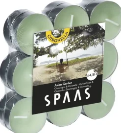 Intratuin Spaas Citronella-Teelichter Asian Garden grün 4,5 Std. 18 St. D 11,8 H 3,2 cm| Duftkerzen|Teelichter