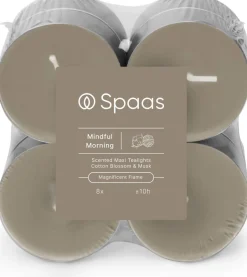 Intratuin Spaas Duftkerze Essential collection Mindful Morning taupe 10 Std. D 6 H 2,1 cm 8 St.| Teelichter|Duftkerzen
