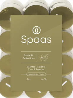 Intratuin Spaas Duftkerze Essential Collection Romantic Reflections grün 4,5 Stunden D 3,9 H 1,6 cm 24 St.| Teelichter|Duftkerzen