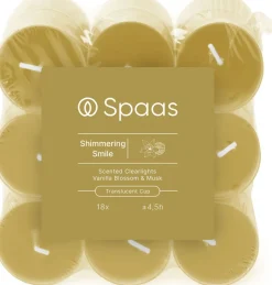 Intratuin Spaas Duftkerze Essential collection Shimmering Smile beige 4,5 Std. D 3,5 H 1,6 cm 18 St.| Teelichter|Duftkerzen