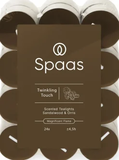 Intratuin Spaas Duftkerze Essential Collection Twinkling Touch braun 4,5 Stunden D 3,9 H 1,6 cm 24 St.| Teelichter|Duftkerzen