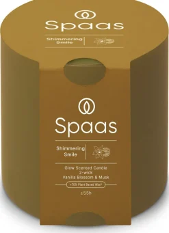 Intratuin Spaas Duftkerze Essential collection Shimmering Smile beige 55 Std. D 10 H 10 cm| Kerzen Im Glas|Duftkerzen