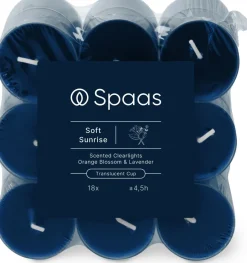 Intratuin Spaas Duftkerze Essential collection Soft Sunrise blau 4,5 Std. D 3,5 H 1,6 cm 18 St.| Teelichter|Duftkerzen