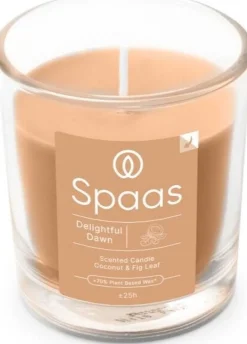 Intratuin Spaas Duftkerze Essential Collection Delightful Dawn beige 25 Stunden D 7,3 H 8,3 cm| Kerzen Im Glas|Duftkerzen