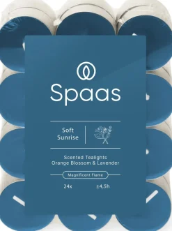 Intratuin Spaas Duftkerze Essential Collection Soft Sunrise blau 4,5 Stunden D 3,9 H 1,6 cm 24 St.| Teelichter|Duftkerzen