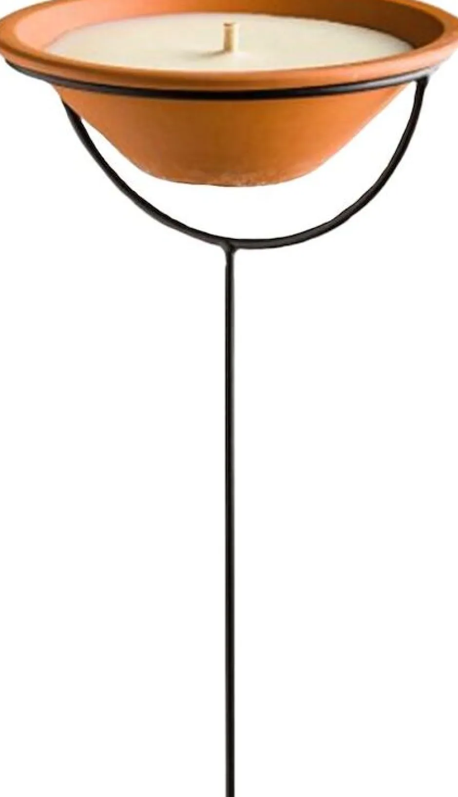 Intratuin Spaas Halter für Kerze in Terracotta-Schale schwarz D 21 H 100 cm| Blumenständer